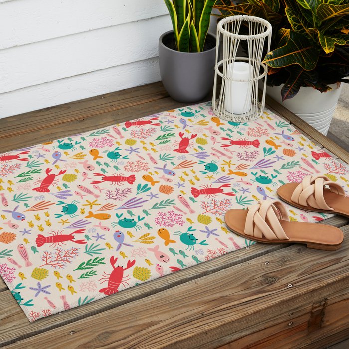 The Happy Ocean  Outdoor Rug Gallery Image 2