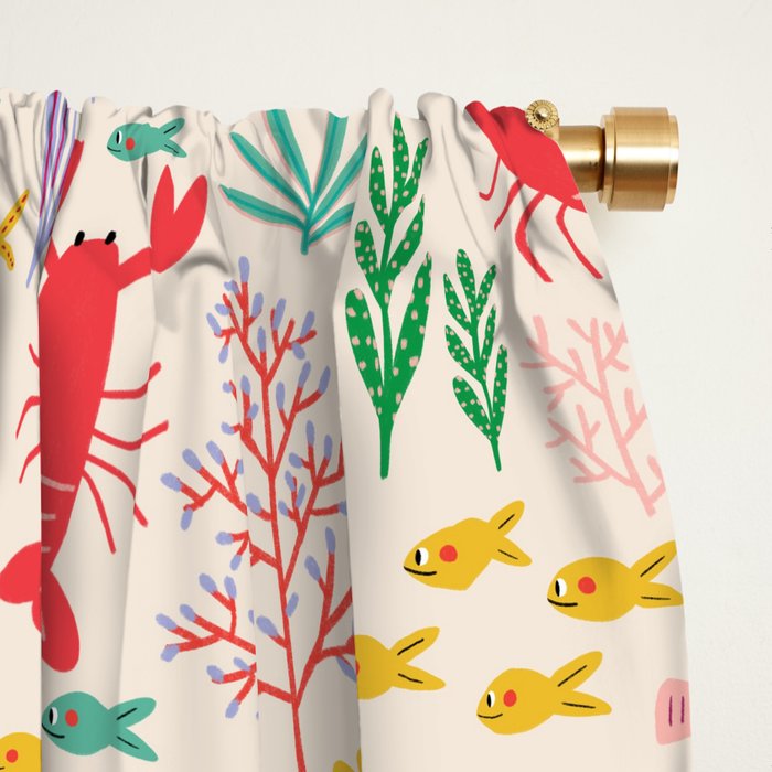 The Happy Ocean  Window Curtain Gallery Image 2