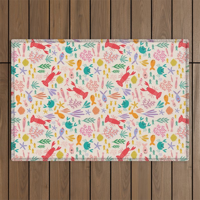 The Happy Ocean  Outdoor Rug Gallery Image 1