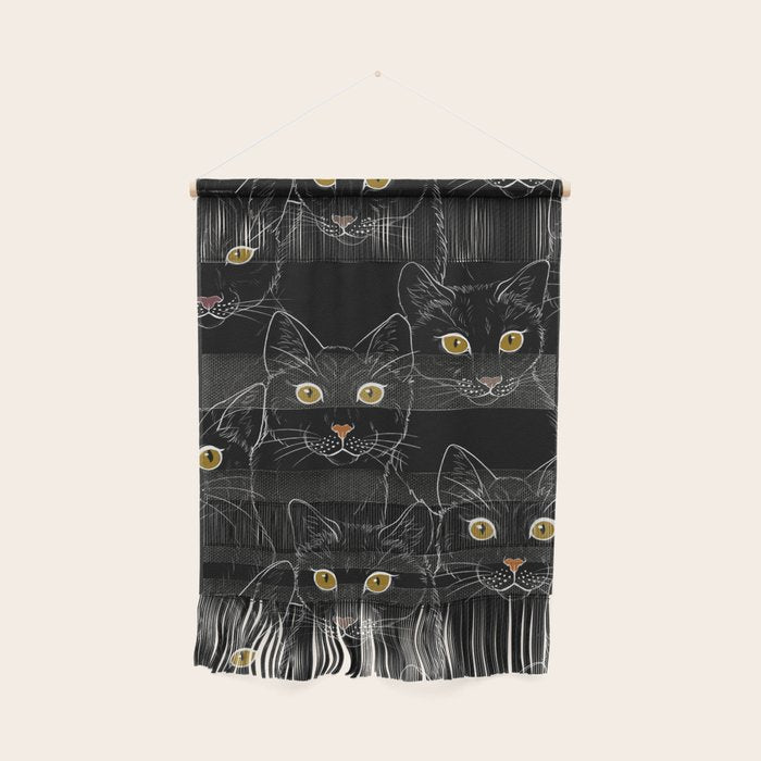 Black Cat Portraits Wall Hanging Gallery Image 1