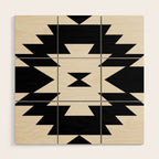 Southwestern Minimalism - Black Neutral Beige Wood Wall Art Gallery Image 1