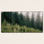 Foggy Green Forest Desk Mat Gallery Image 3