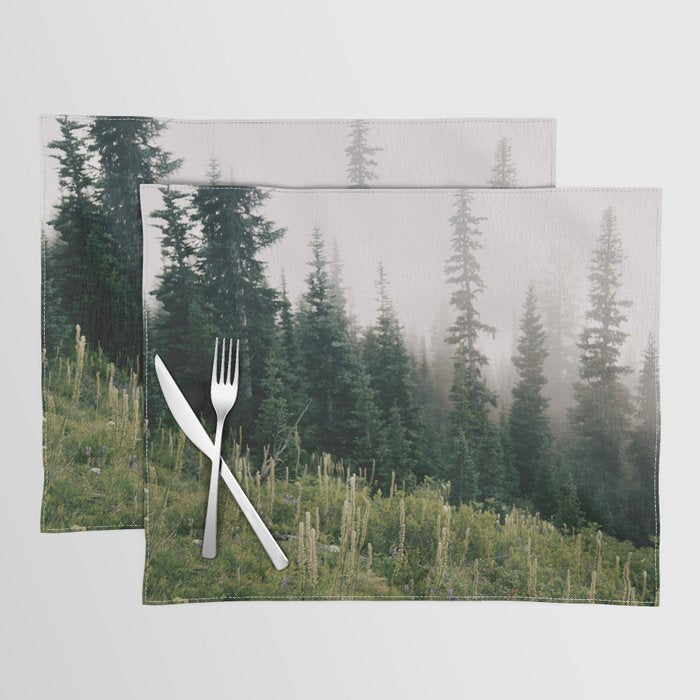 Foggy Green Forest Placemat Gallery Image 1