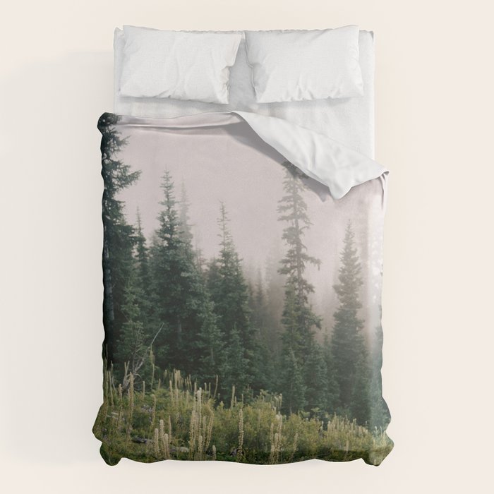 Foggy Green Forest Duvet Cover Gallery Image 1