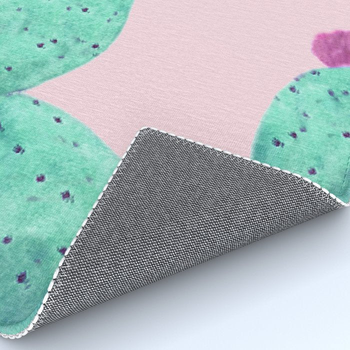 Cactus with pink flowers Rug Gallery Image 4