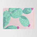 Cactus with pink flowers Rug Gallery Image 2