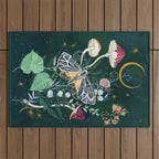 Mushroom night moth Outdoor Rug Gallery Image 1