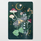 Mushroom night moth Cutting Board Gallery Image 1