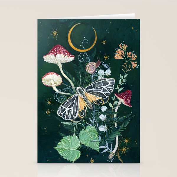 Mushroom night moth Stationery Card Gallery Image 1