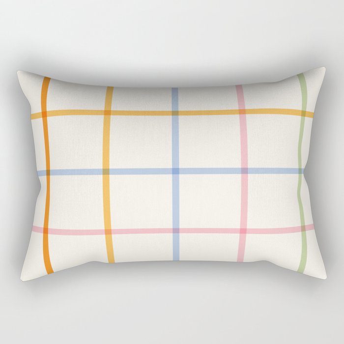 Simple Check - pastel Rectangular Pillow Gallery Image 2