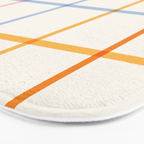 Simple Check - pastel Bath Mat Gallery Image 3