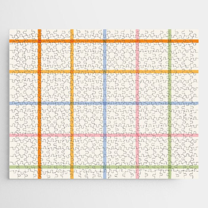 Simple Check - pastel Jigsaw Puzzle Gallery Image 1