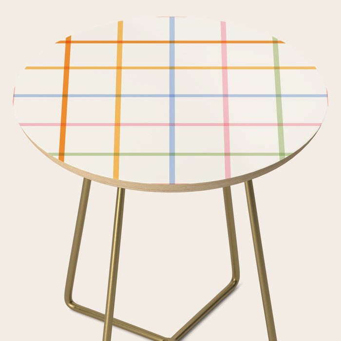 Simple Check - pastel Side Table Gallery Image 2