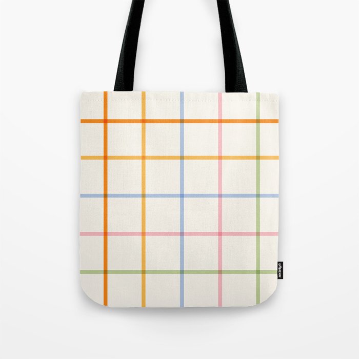 Simple Check - pastel Tote Bag Gallery Image 1