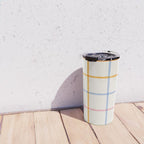 Simple Check - pastel Travel Mug Gallery Image 4