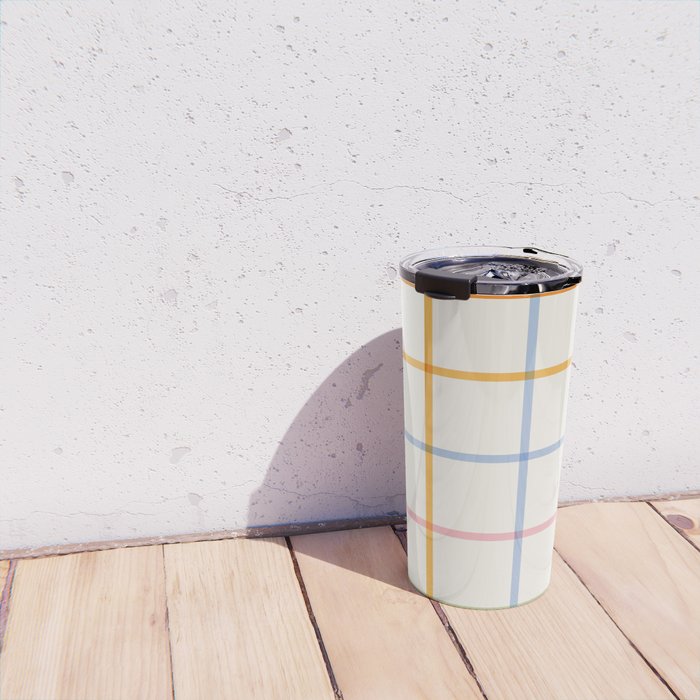 Simple Check - pastel Travel Mug Gallery Image 4