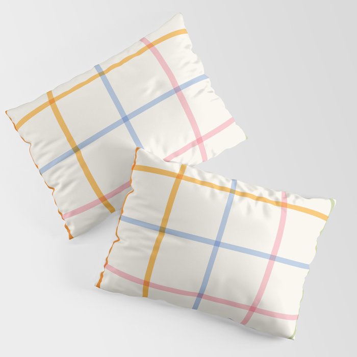 Simple Check - pastel Pillow Sham Gallery Image 1