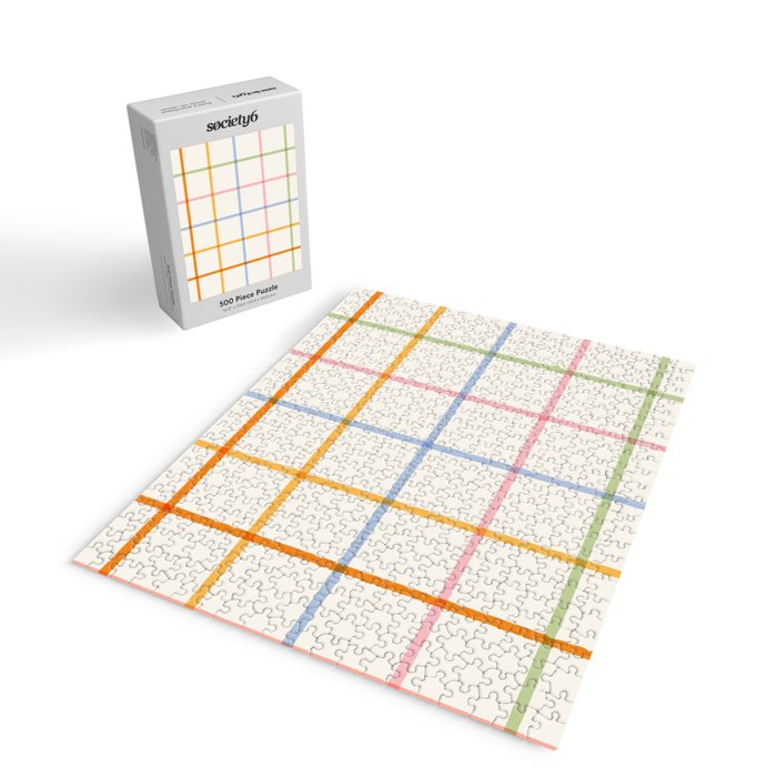 Simple Check - pastel Jigsaw Puzzle Gallery Image 2