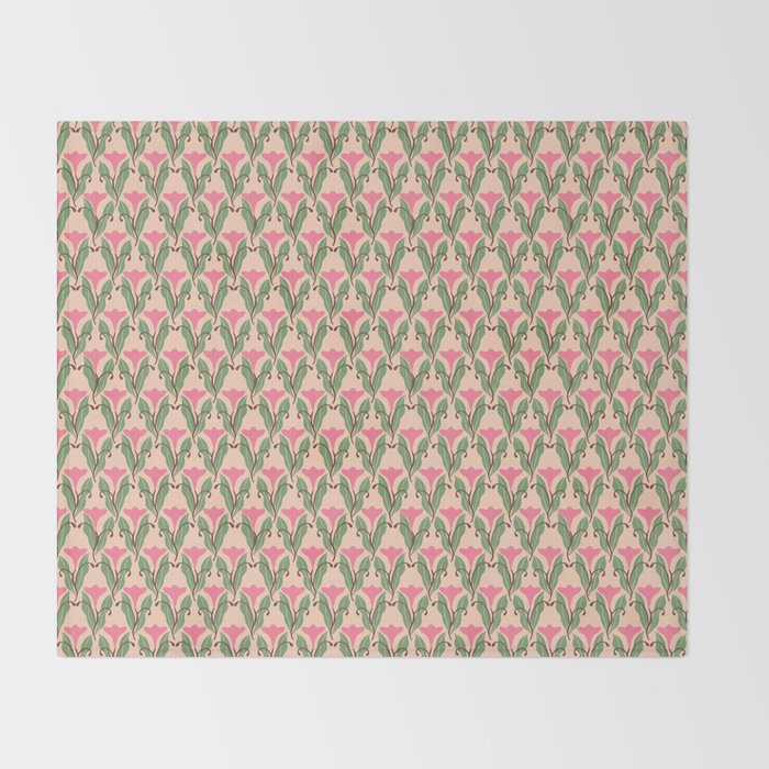 Tulip Whimsy - Heritage Floral Throw Blanket Gallery Image 2