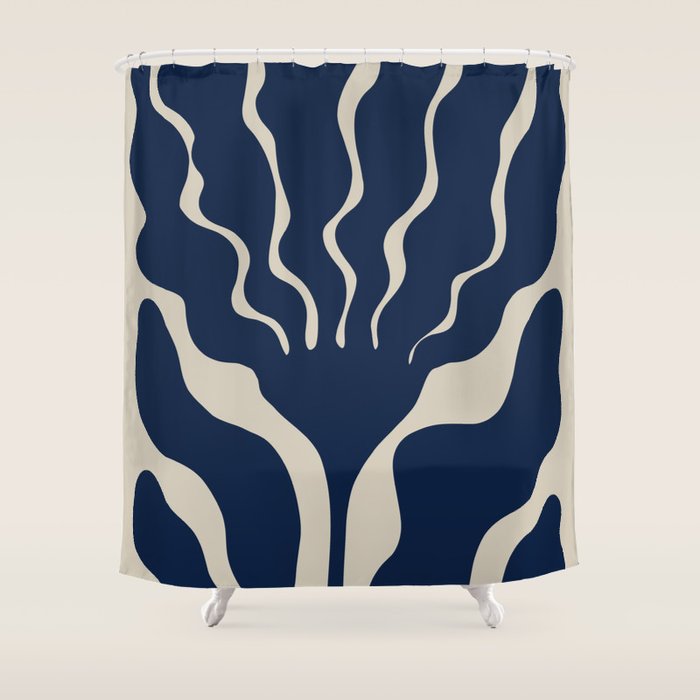 Day Bloom - Blue Shower Curtain Gallery Image 1