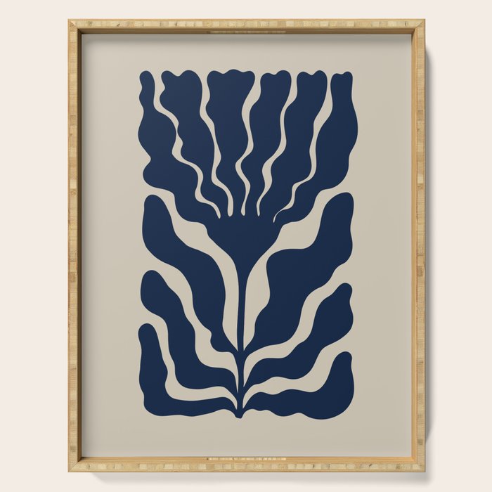 Day Bloom - Blue Serving Tray Gallery Image 1