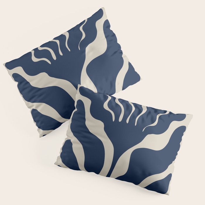Day Bloom - Blue Pillow Sham Gallery Image 1