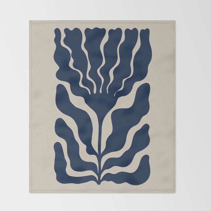 Day Bloom - Blue Throw Blanket Gallery Image 2