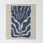 Day Bloom - Blue Throw Blanket Gallery Image 2