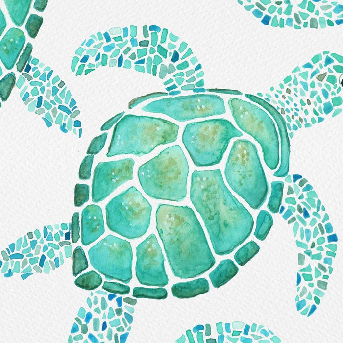 Sea Turtle Pattern - Blue Coffee Mug Gallery Image 2