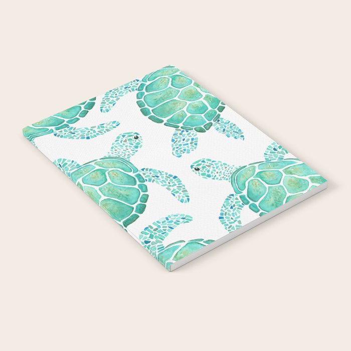 Sea Turtle Pattern - Blue Notebook Gallery Image 1