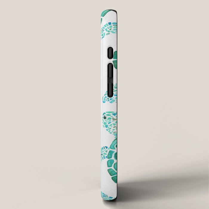 Sea Turtle Pattern - Blue iPhone Case Gallery Image 2