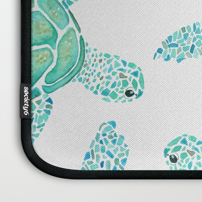 Sea Turtle Pattern - Blue Laptop Sleeve Gallery Image 3