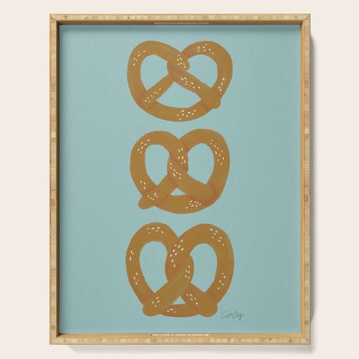 Pretzel Pattern - Mint Serving Tray Gallery Image 1