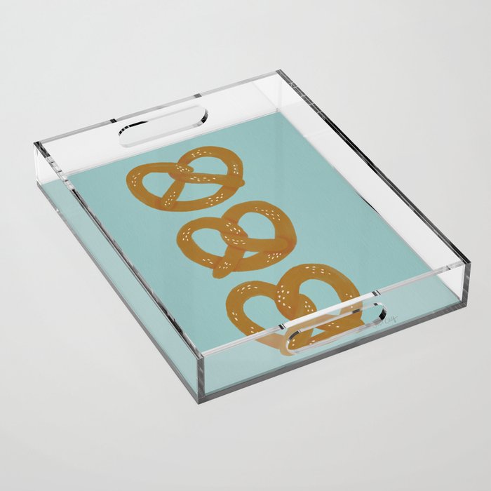 Pretzel Pattern - Mint Acrylic Tray Gallery Image 1