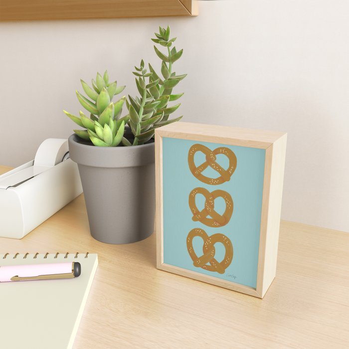 Pretzel Pattern - Mint Mini Art Print Gallery Image 2