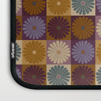 Retro Flowers Check Pattern X Laptop Sleeve Gallery Image 3