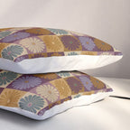 Retro Flowers Check Pattern X Pillow Sham Gallery Image 3