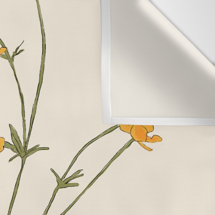 Blooming Wildflowers Yellow 2 Wall Tapestry Gallery Image 3