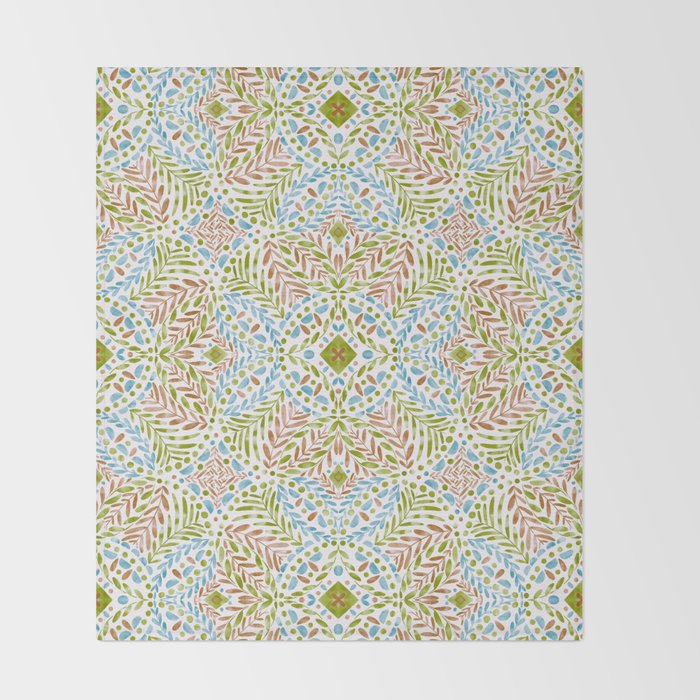 Natural Foliage Fusion G Throw Blanket Gallery Image 2