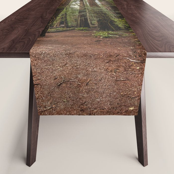 Redwood Forest Adventure VII - Nature Photography Table Runner Gallery Image 1