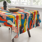 COLORED DOGS PATTERN 2 Tablecloth Gallery Image 3