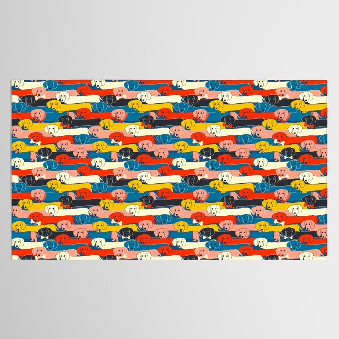 COLORED DOGS PATTERN 2 Tablecloth Gallery Image 2