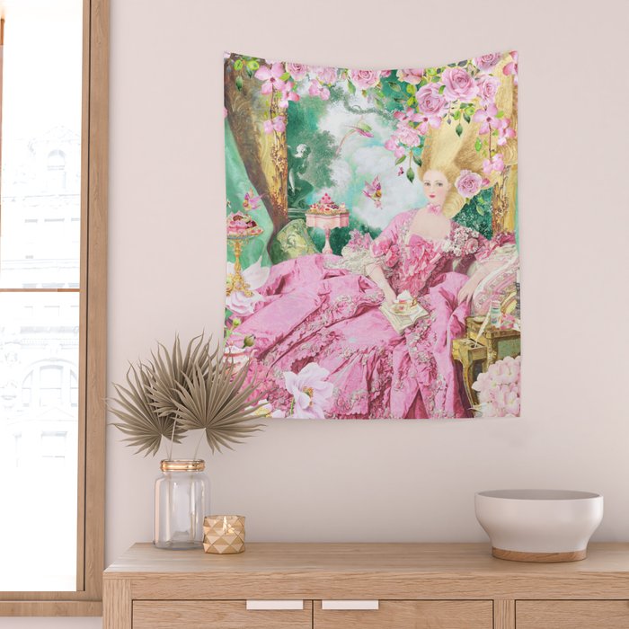 Marie Antoinette Garden Party Wall Tapestry Gallery Image 2