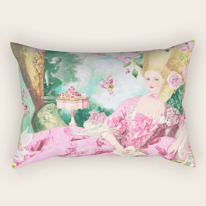 Marie Antoinette Garden Party Rectangular Pillow Gallery Image 1