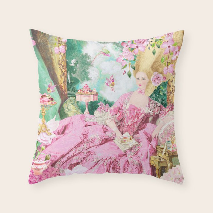 Marie Antoinette Garden Party Throw Pillow Gallery Image 6