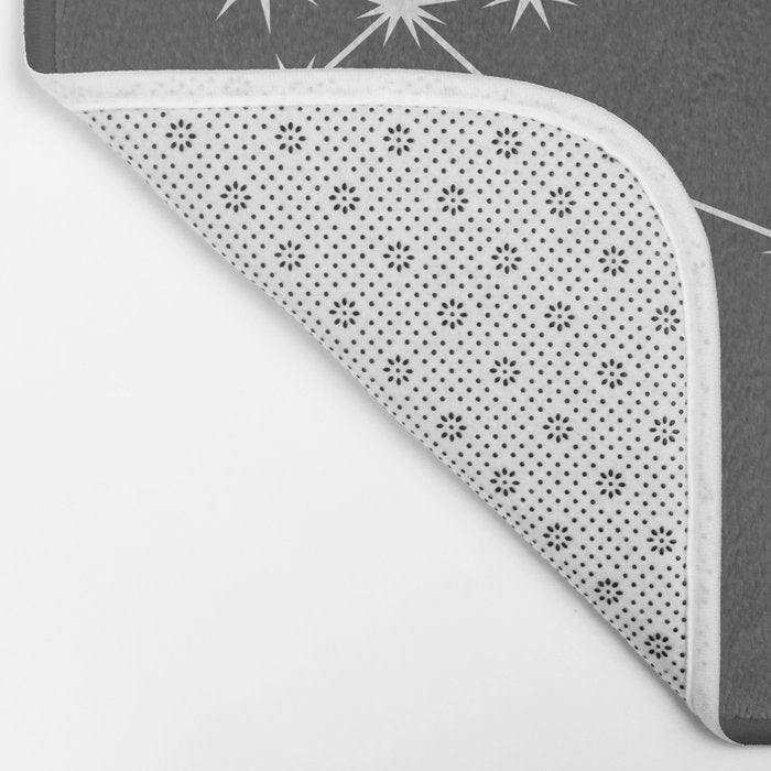 Gemini Zodiac Star Constellation Line Art Grey Bath Mat Gallery Image 2