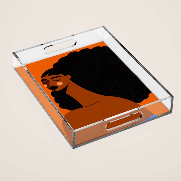 Portrait of Silent Strength Acrylic Tray Gallery Image 1