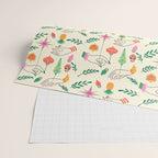 Tree Trimming Hands and Retro Ornaments Wrapping Paper Gallery Image 2