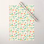 Tree Trimming Hands and Retro Ornaments Wrapping Paper Gallery Image 1