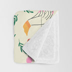 Tree Trimming Hands and Retro Ornaments Throw Blanket Gallery Image 3
